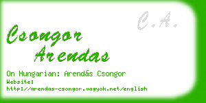 csongor arendas business card